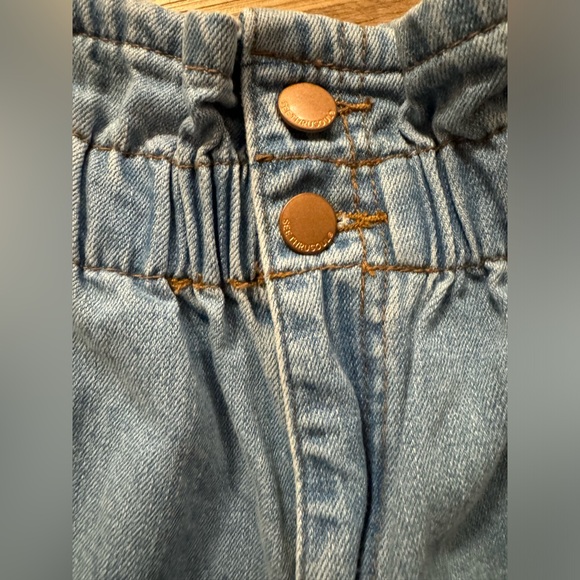 Free People tank top and Seethrusoul paper bag denim shorts - Picture 6 of 6